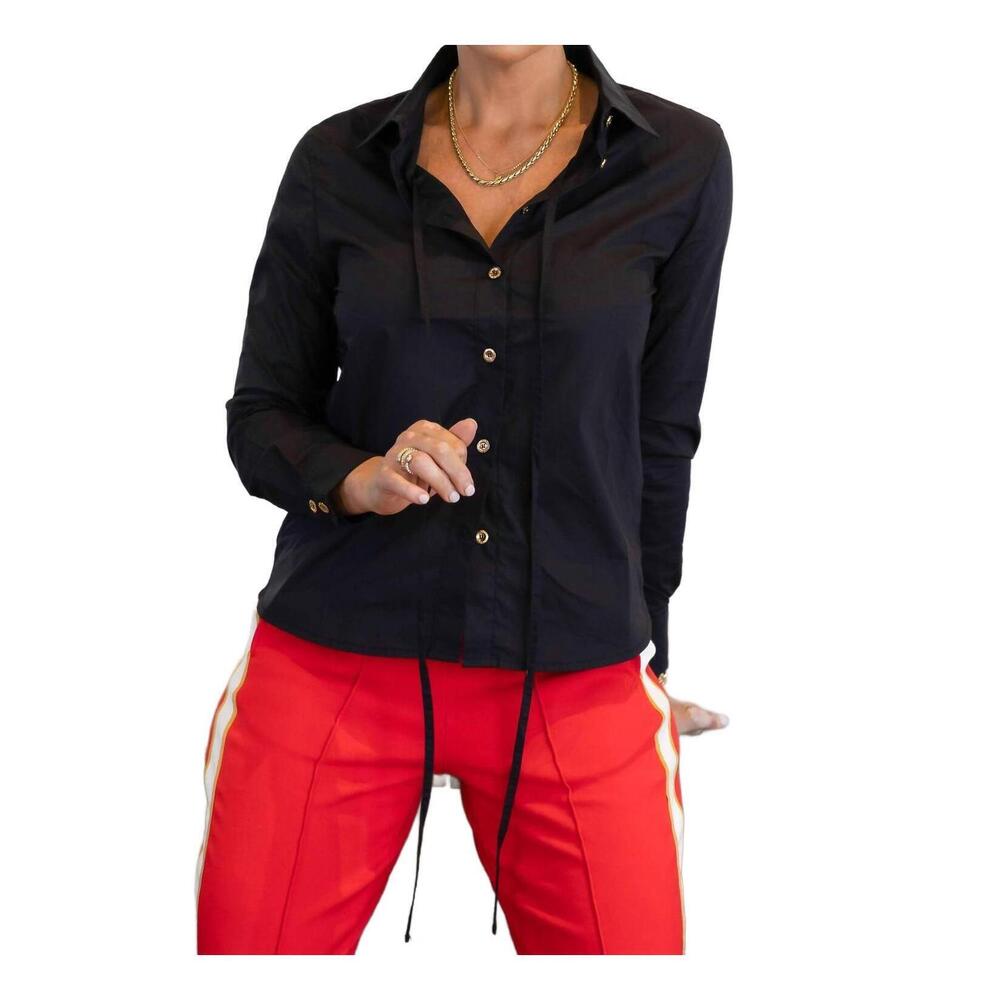 NEW CARE TUCKER secretariat poplin shirt in black